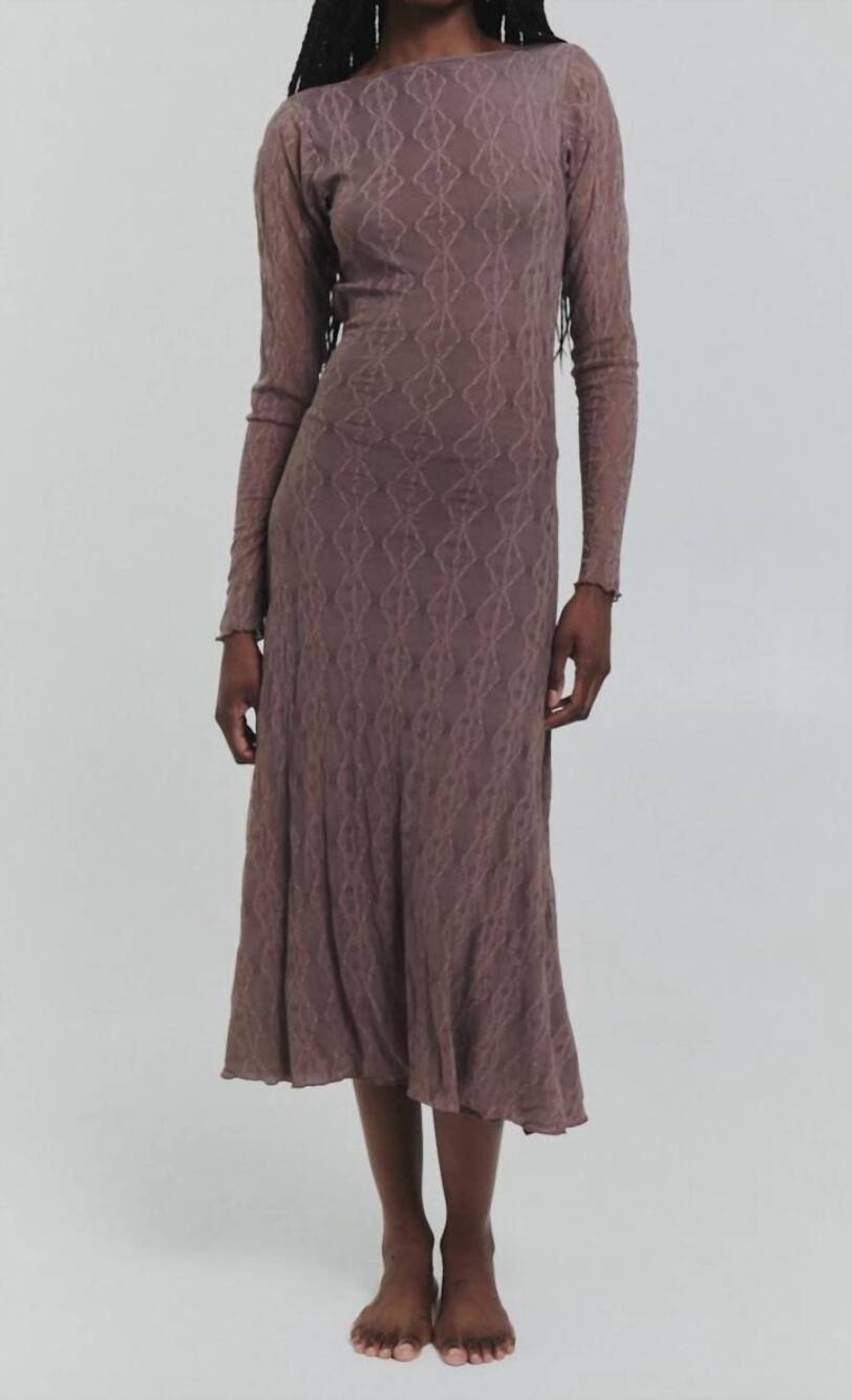 NEW FIND ME NOW women's second skin mariposa backless dress in mauve